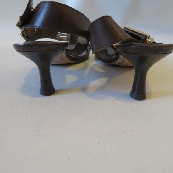 WOMENS VANELI BROWN/GOLD LEATHER SANDALS 8.5* - Picture 4 of 5